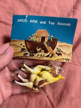 Vintage ARCO Ark and Toy Animals Yellow Deer Figures - Kids Toys